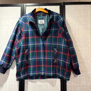 Women's Jacket - Multicolor Avoca Collection  Plaid Check Jacket Made in Ireland